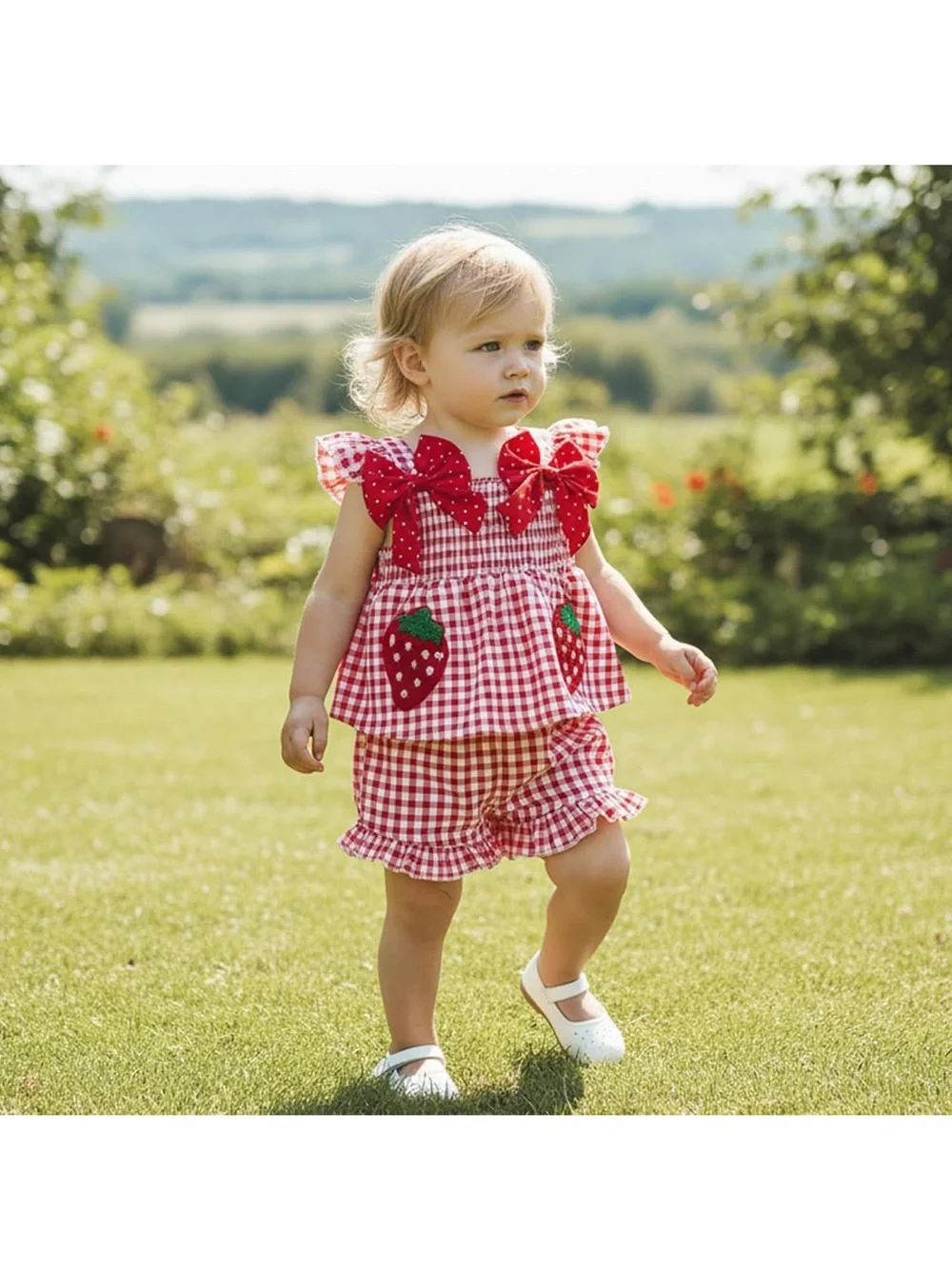 Baby Girl Strawberry Outfit